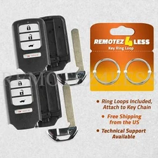 2 For 2016 2017 2018 2019 Honda Pilot Replacement Remote Fob Shell Case Pad 4b