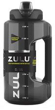 Zulu Black 64oz Half Gallon Plastic Goals Water Bottle Jug.NEW,USA.