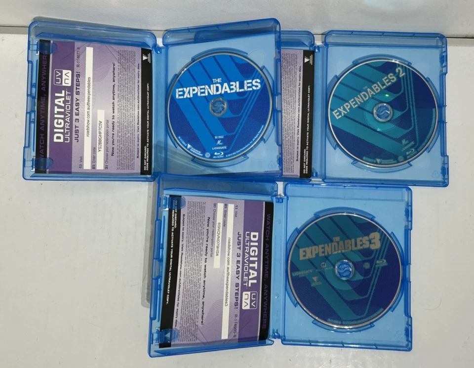 The Expendables Trilogy 1, 2, 3 Blu-ray Stallone, Schwarzenegger | Reg B | VGC - Image 4 of 4