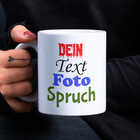 Tasse mit Spruch Bild Foto Wunsch Name Geschenk Kaffee Becher Bedruckt Text Logo