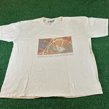 Vintage Lee Total Cotton Vintage Ride the River 1996 Graphic T-Shirt Mens XXL