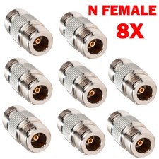 8x Brass N-Type Female Jack to N Female Jack For RF Adapter Barrel Connector USA