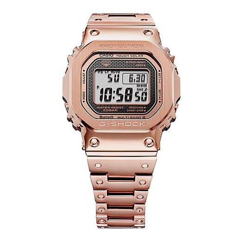 NUOVO orologio uomo digitale Casio G-Shock FULL METAL ORO ROSA placcato ioni GMWB5000GD4 - Foto 2 di 5