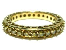 1.20 TDW YELLOW DIAMOND 14K YELLOW GOLD STACKING STACKABLE ETERNITY RING BAND