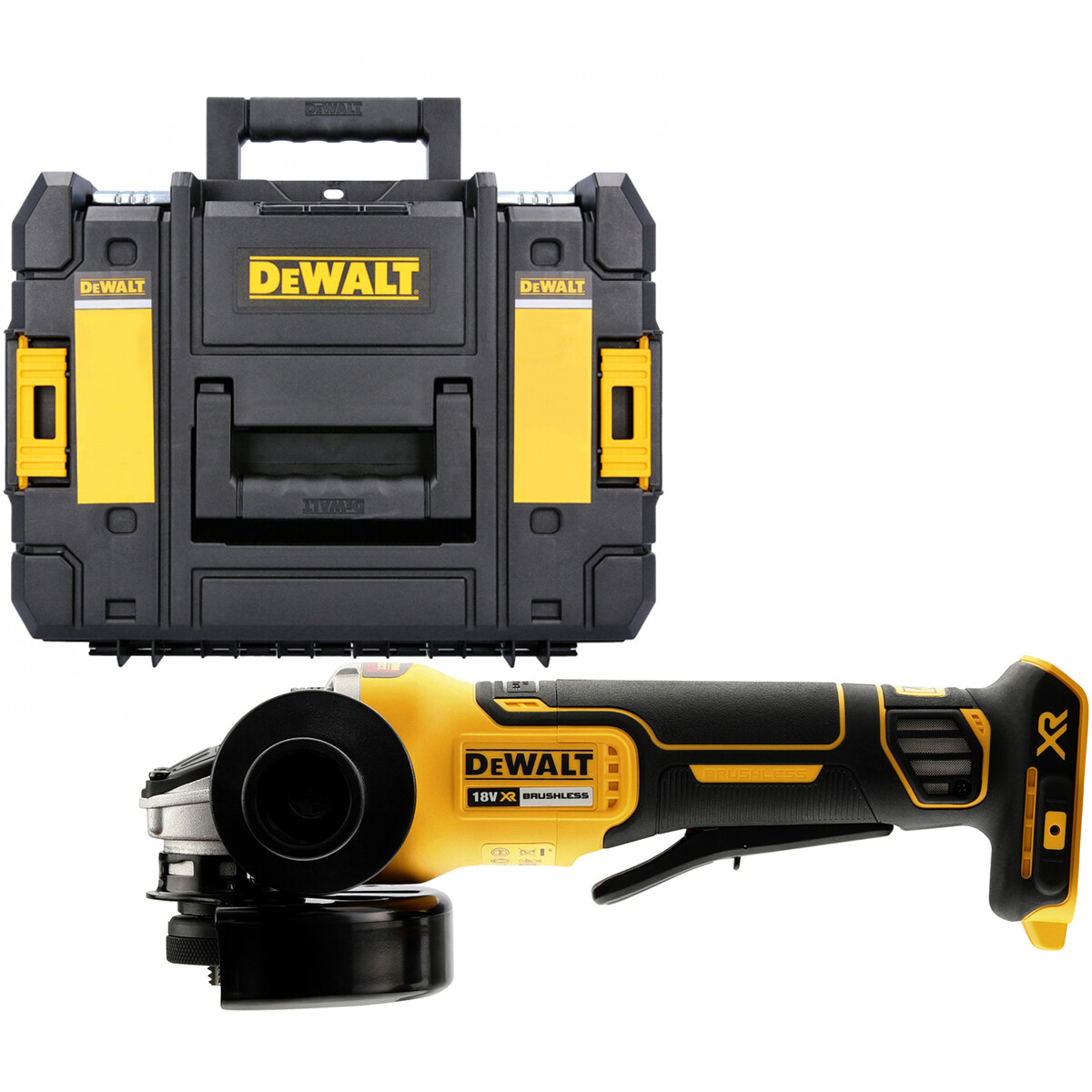 DeWalt DCG406 18V XR 5 inch / 125mm Brushless Angle Grinder + TSTAK Case