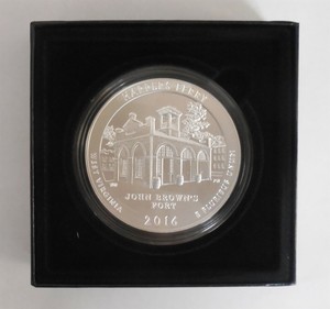 2016-P-Harpers-Ferry-America-the-Beautiful-Matte-Finish-5-Oz-Silver-w-Box-amp-COA