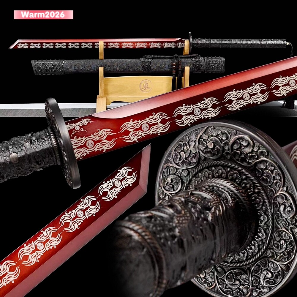 Manganese Steel Tang Heng Dao Sharp Broadsword Battle Ready Saber