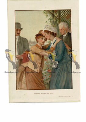 Tschüss alte Heimat, inspirierend, Buchillustration (Druck), 1888