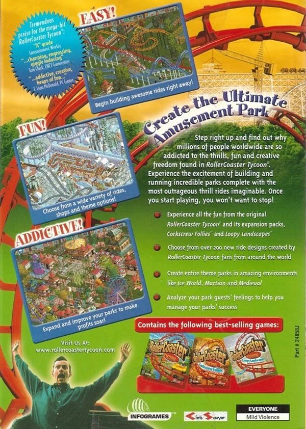 Rollercoaster Tycoon Deluxe PC Game Windows 10 11 roller coaster - Image 2 of 2