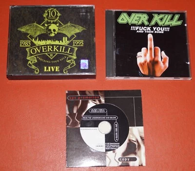 CD - Overkill – Wrecking your Neck Live,  Underground And Below Promo, Fuck you - Bild 1 von 4