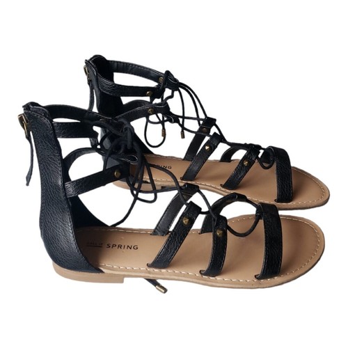 NEW Call It Spring Black Tan Strappy Gladiator Sandals Womens 6 | eBay
