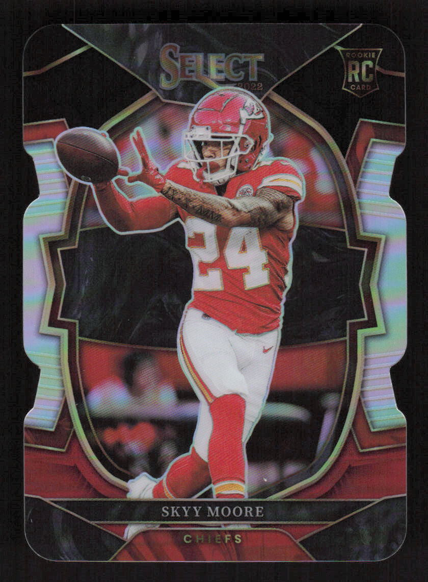 Skyy Moore 2022 Panini Select Black & Red Prizm Die Cut RC #21 Concourse