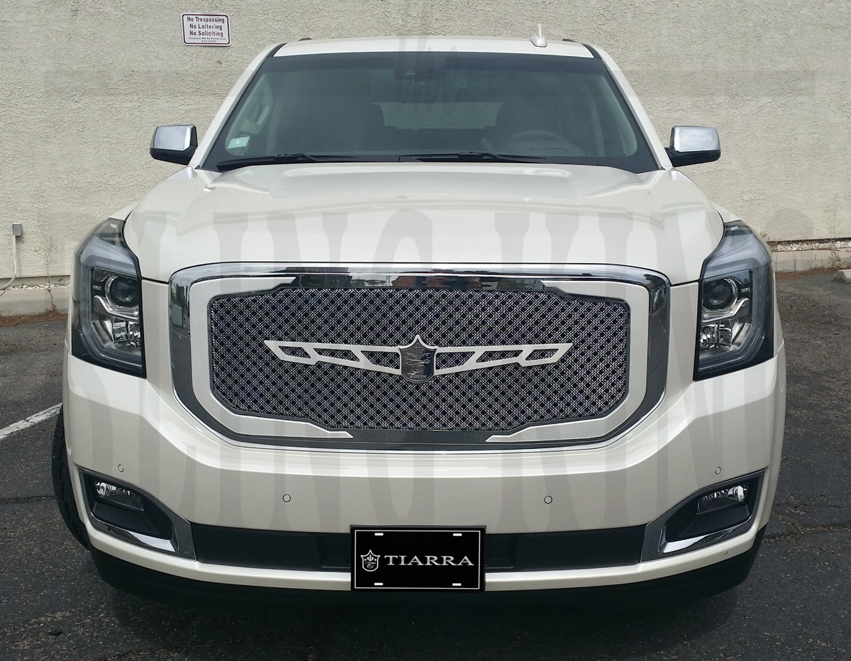 2015-2020 GMC Yukon XL SLT Chrome Grill Triple Weave Mesh Tiarra 