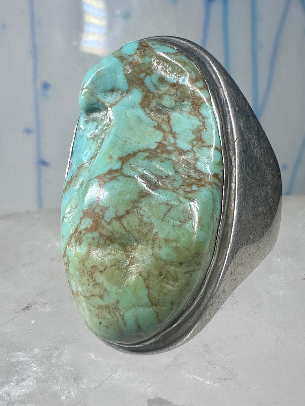 Important Spider American San Felipe #8 Turquoise Sterling Silver Bracelet Important Spider American San Felipe #8 Turquoise Sterling Silver Bracelet