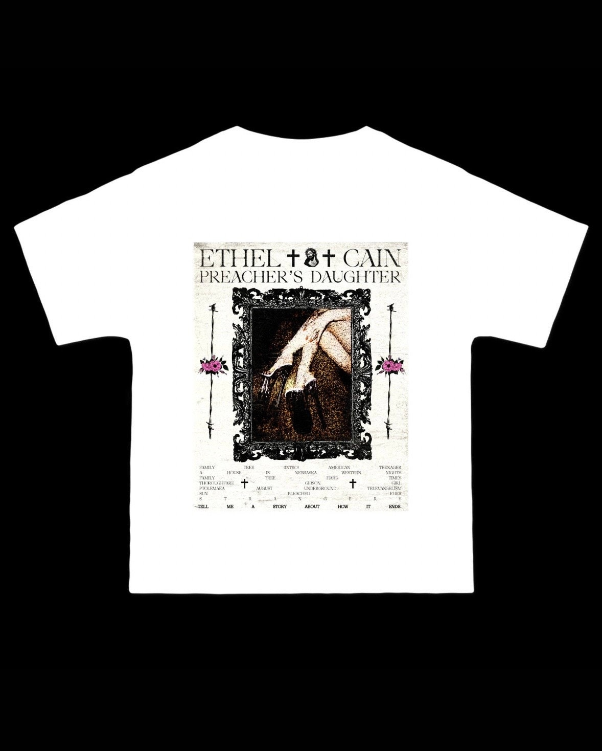 Ethel cain daughter white tee  Short Sleev Cotton All size Shirt