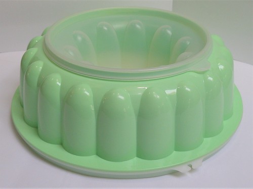 Molde de gelatina acanalada vintage de 3 piezas verde y blanco #1201-9 EE. UU. - Imagen 3 de 8