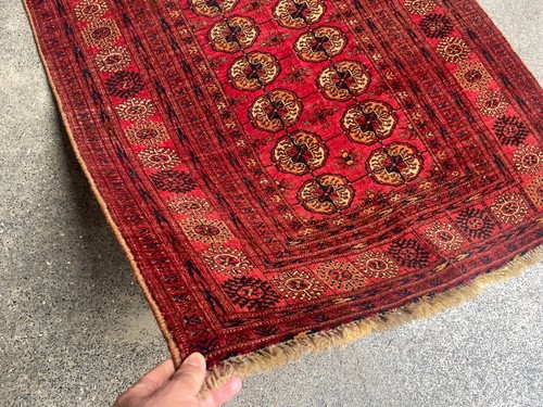 3.3 x 5.10 ft. Rare Afghan Nomadic Handmade Rug, Turkmen Unique Vintage Rug. - Picture 19 of 21