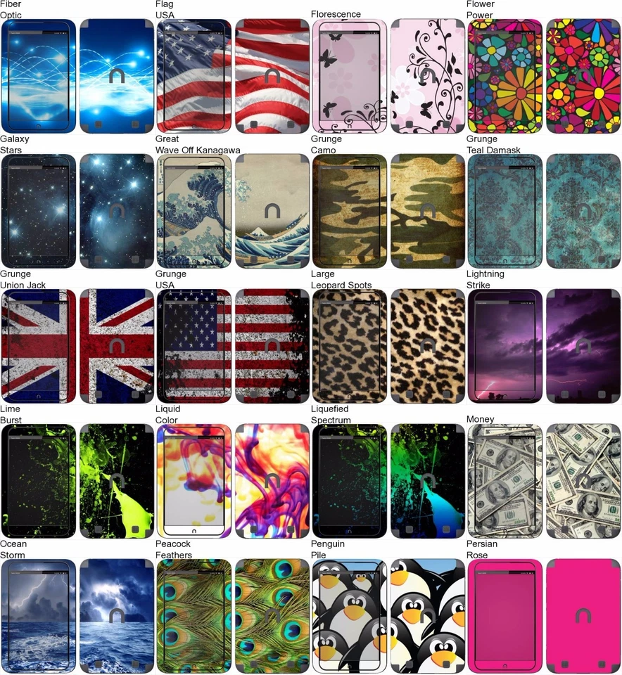 Choose Any 1 Vinyl Decal/Skin for Barnes and Noble Nook HD 7 (1st Gen-Pre 2016) - Image 2 of 3