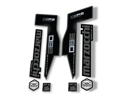 Marzocchi 380 C2R2 Titanium Suspension Graphic Decal Kit Sticker Set Gray