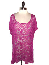 TORRID Plus Size 4 4X Shirt Top Pink Floral L...