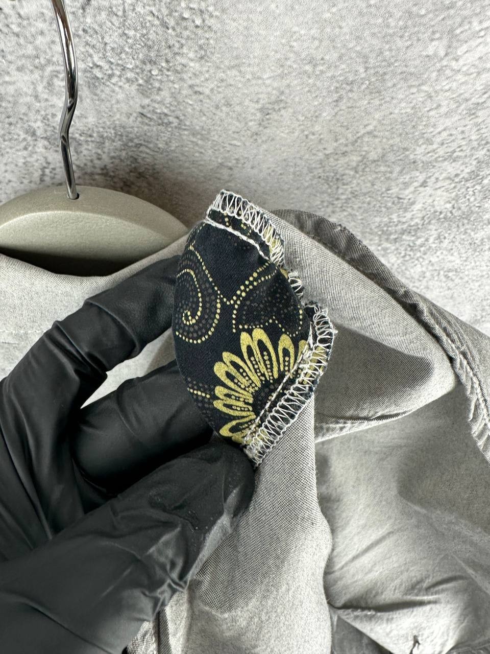 Diesel Rising Sun S/S Vintage Utility Shirt Grey Distressed Pockets Men's Size S