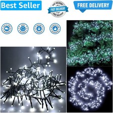 720 Christmas Tree Cluster Lights Multifunction 8 Light Modes, Timer Green Ca...