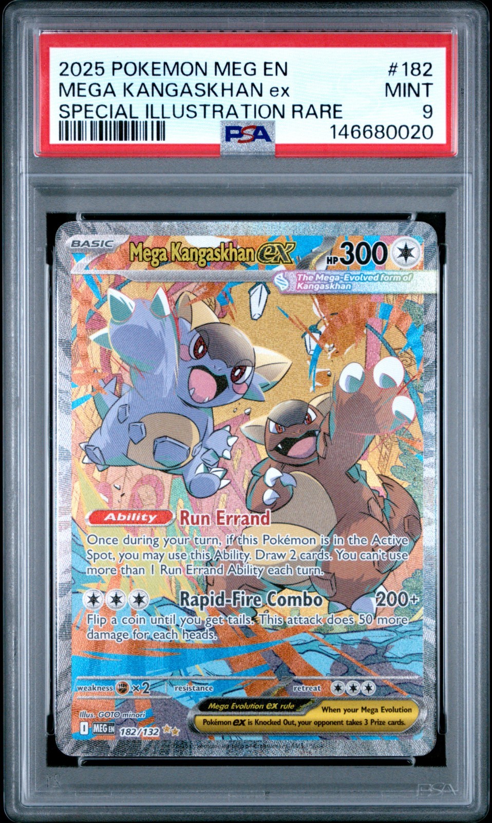 2025 Pokemon Mega Evolution #182 Mega Kangaskhan Ex Special IR PSA 9 03825