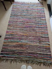 Large Indian Cotton Rag Rug - 7ft x 4ft