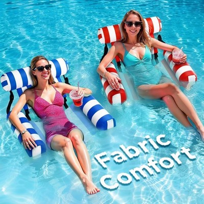 Pool Floats Chairs Adult, 2 Packs Heavy Duty Inflatable Swimming Pool Lounges...