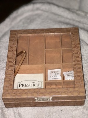 Prestige Watch Box Faux Leather Brown