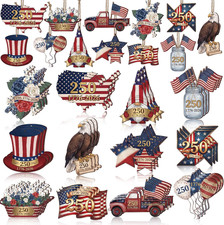 36 Pcs 4Th of July 250Th Anniversary Ornaments Memorial Day Tree Decorations Red
