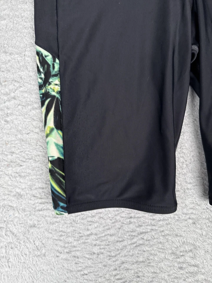 Pantalones Cortos de Natación TYR Para Hombre Pequeños Negros Emisión Verde Azul Estampado Entrenamiento Competición Foto 3 de 4