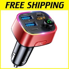 Bluetooth 5.4 Car Adapter, Hands-Free Calling, LED Display