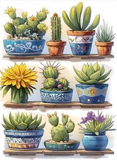 Succulents Diamond Art Kits for Adults, 5D Full Drill Diamond Painting Kits for