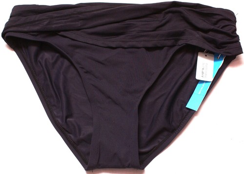 Bleu Rod Beattie High Waist Women's 6 Black Ruched Swimsuit Bikini Bottoms