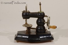 Jouet ancien en bois machine à coudre enfant Heinrich Keller n°30, complet !