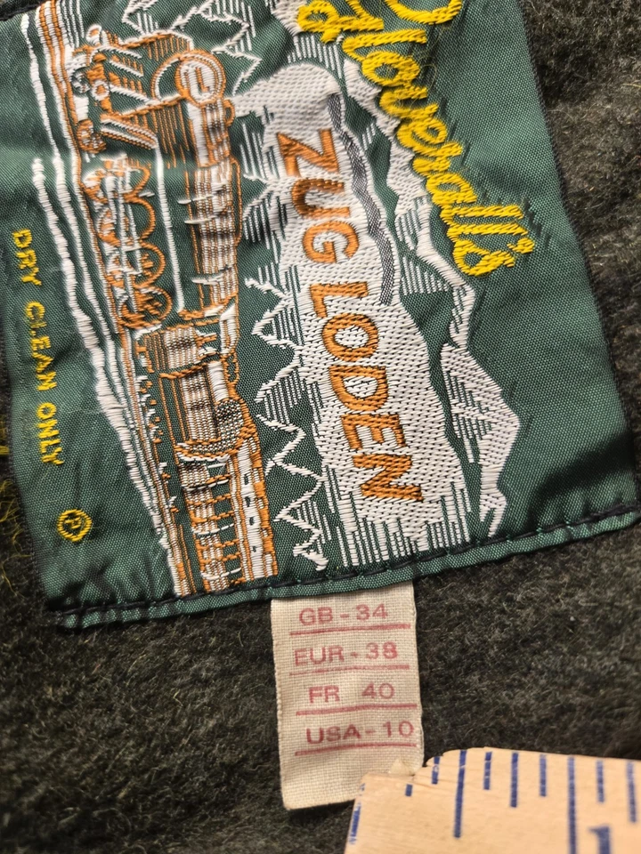 Original Gloverall's Zug Loden Women's Green Wool Overcoat  Size 10 England - Image 4 of 4