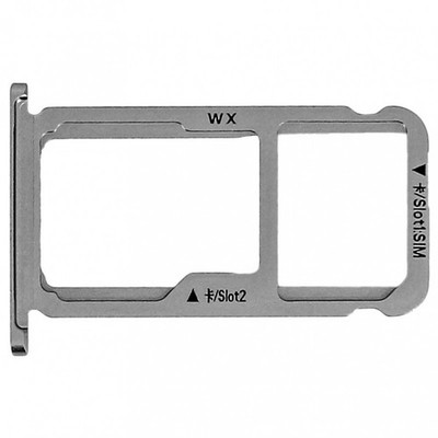 SIM / MICRO SD CARD TRAY FOR HUAWEI MATE 9 LITE HONOR 6X SILVER GRAY