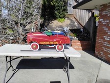 GEARBOX Pedal Car Fire Truck NO.1 w/Bell  Hubcaps in Good condition as seen