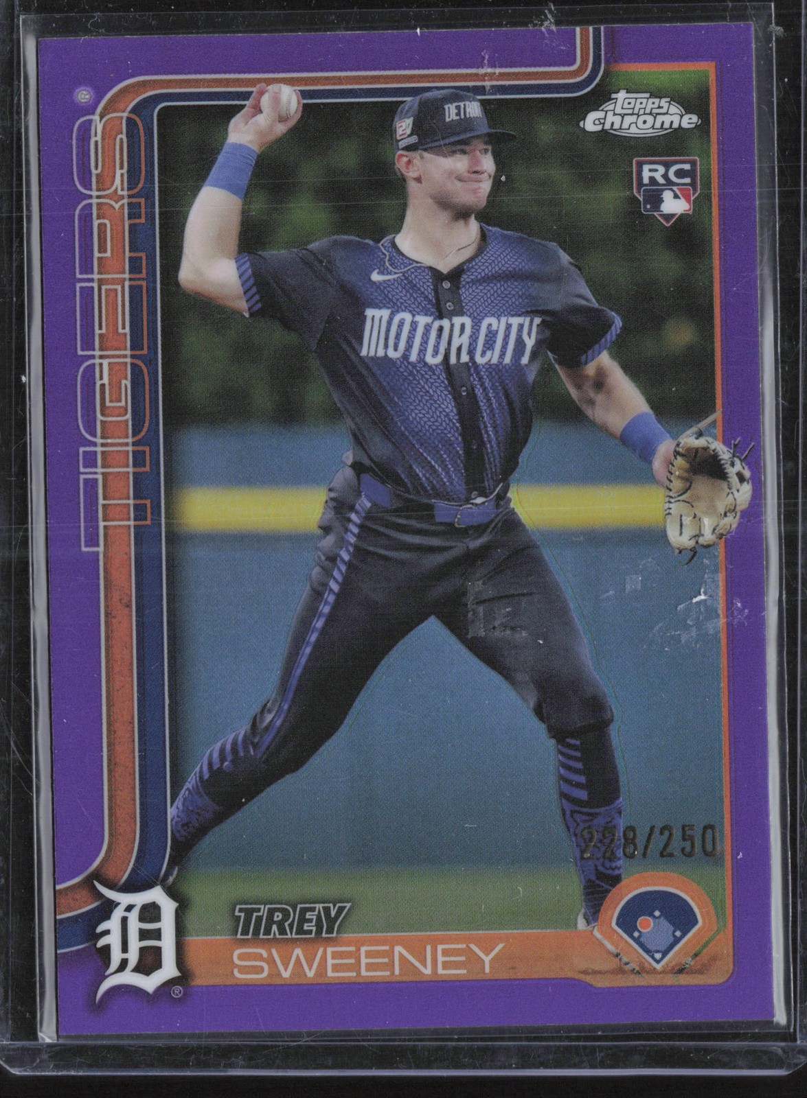 2025 Topps Chrome #6 Trey Sweeney Purple Refractors #/250