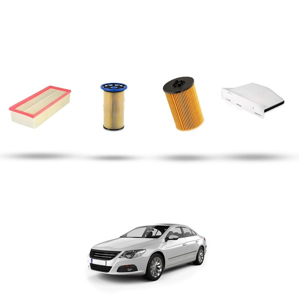 Hoffcar Wartungsset - 4 Filter FüR VW CC (358) 2.0 TDI 135KW Ab 2015-image