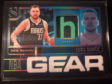PANINI SILHOUETTE 2024 LUKA DONCIC NBA GEAR PATCH JERSEY /25 NO RESERVE
