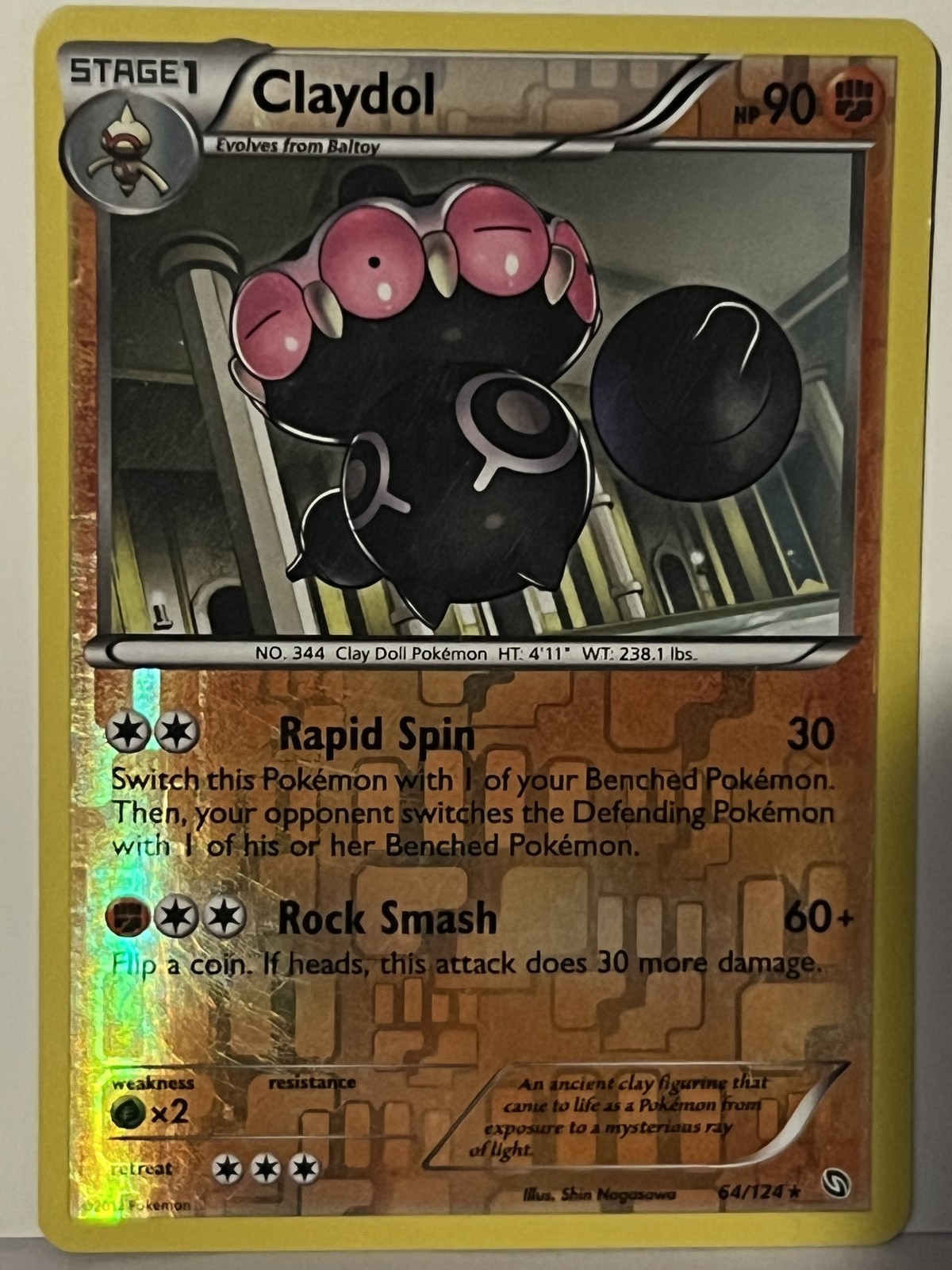 Claydol Reverse Holo 64/124 Dragons Exalted LP Pokemon Fast Ship