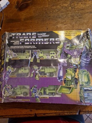 Transformers G1 Mighty Devastator Evil Decepticons  6 Figure Set 1985 Hasbro Neu
