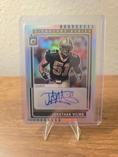 2025 Donruss Optic Signature Jonathan Vilma Silver Holo Prizm Auto #SSH-JV