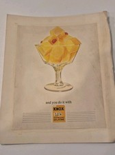 Vintage Knox Unflavored Gelatine Advertising