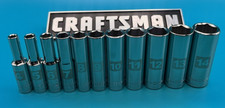 Craftsman Tools 11pc 14 Metric 6pt Socket Deep Set 4-14 Mm Dual Etched