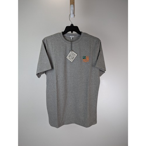Loewe Anagram-embroidered Cotton T-shirt in Grey BNWT Large