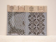 TWO PREOWNED MIXED MEDIA ART ANTHOLOGY 6X9 STENCILS