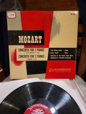 Westminster WL 5095 Mozart 2 Piano Concertos LP EX Vinyl EX Cover Scherchen Rare